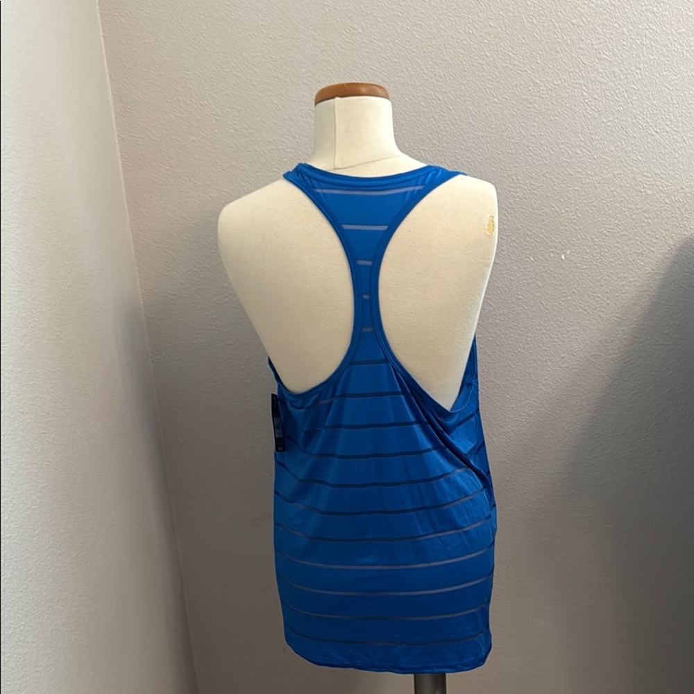 Athletic Works Blue Striped Tank Top - Picture 4 of 5